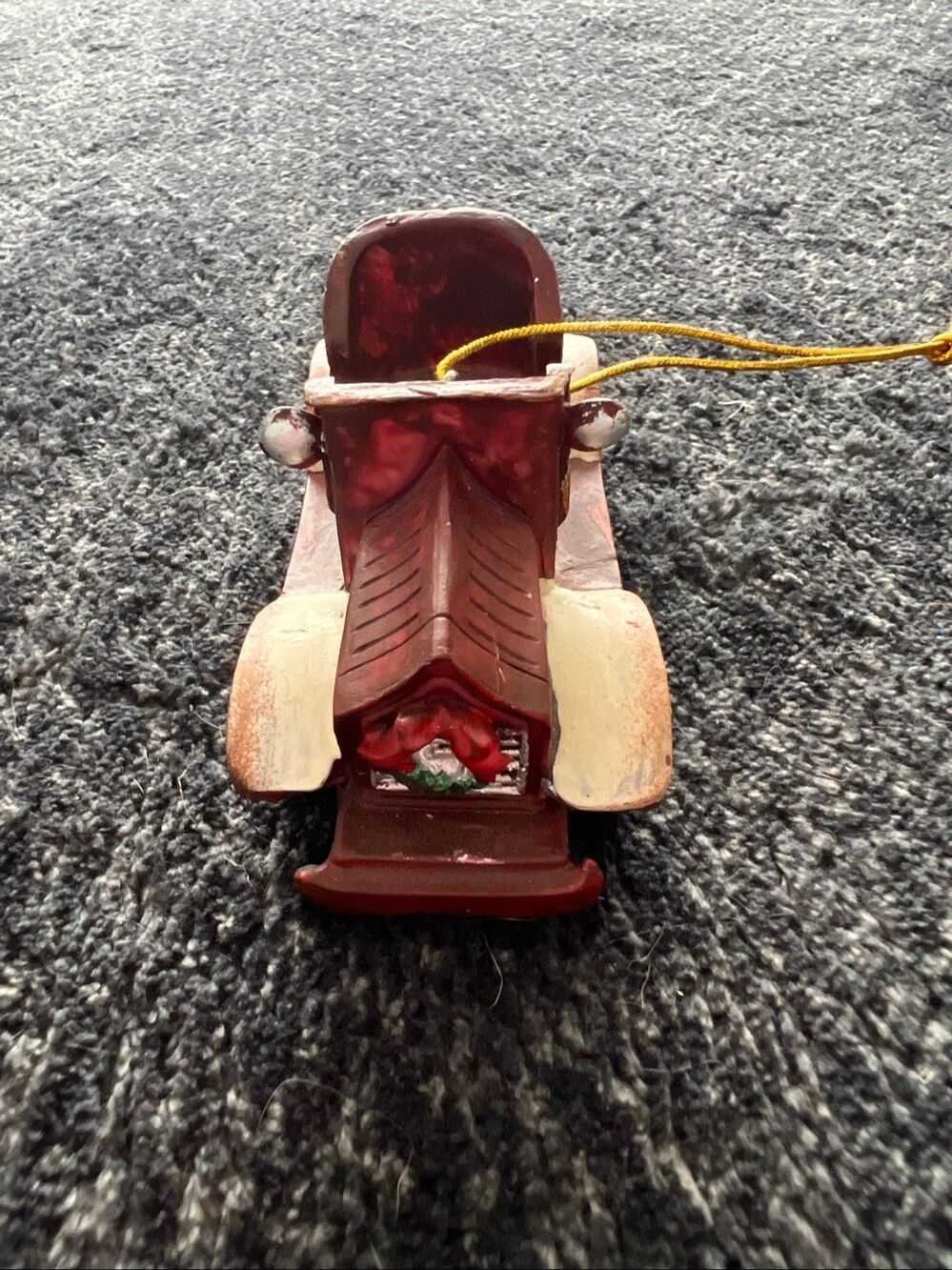 Vintage Red Toy Car Ornament